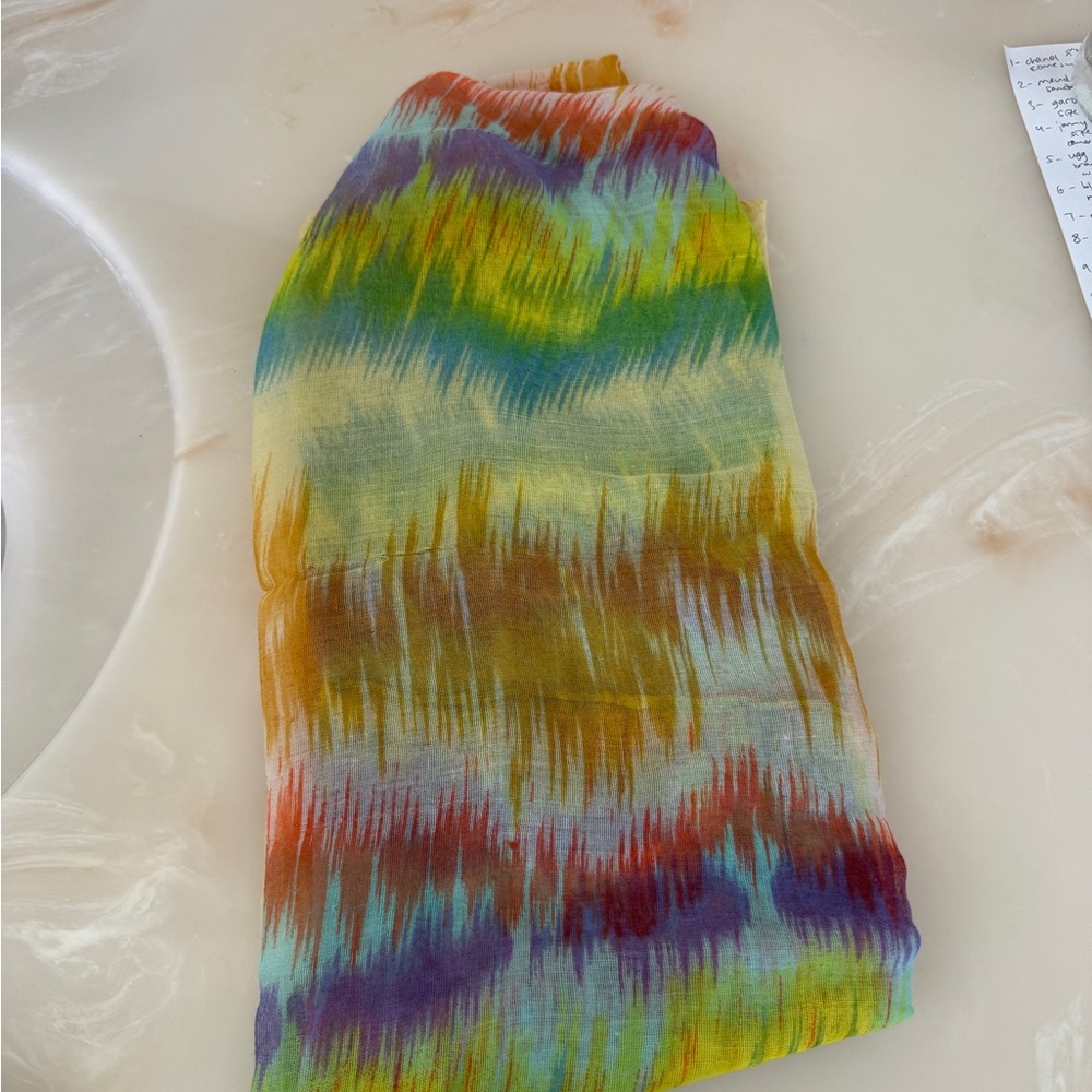 Colorful Tie-Dye Scarf